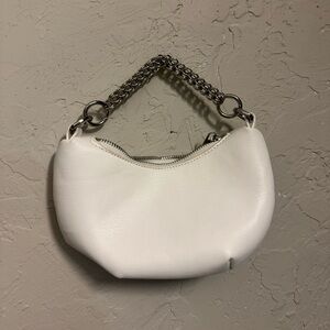 Urban Outfitters “Bea Micro Crescent” White Mini Purse